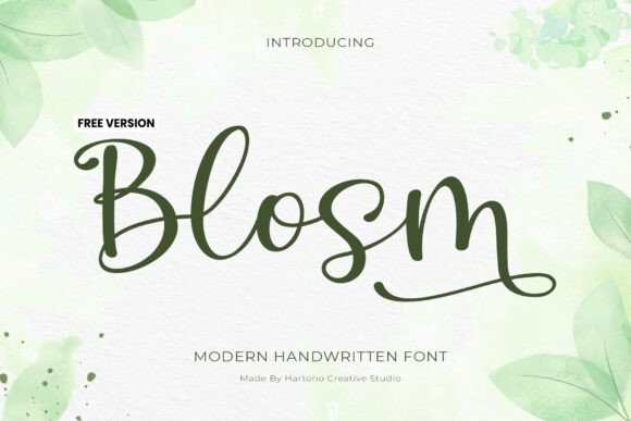 Blosm: A Stylish Script Font for Marketers