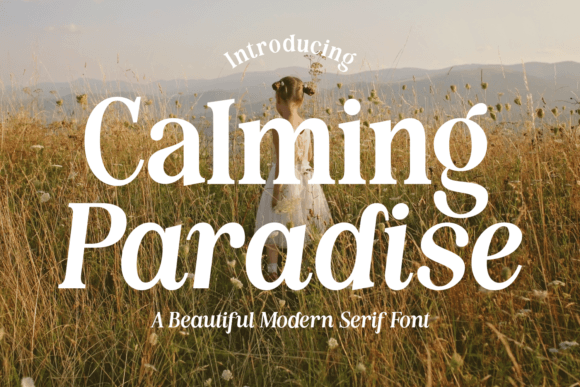 Calming Paradise: A Refined Serif Font for Editorial Design