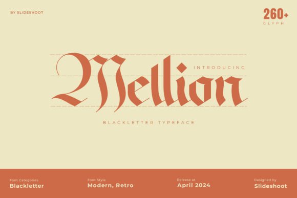 Mellion: A Modern Blackletter Typeface for Digital Branding