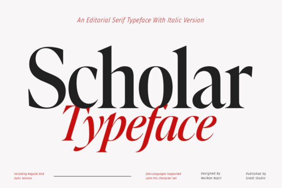 Scholar Typeface: A Designer's Take on Elegant Serif Fonts