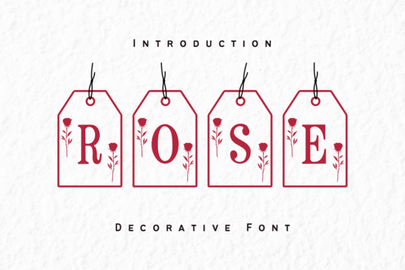 Valentine Rose Card: A Romantic Font for Editorial Design